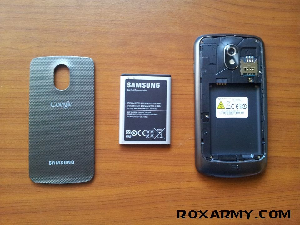 Arrière Samsung Galaxy Nexus + batterie