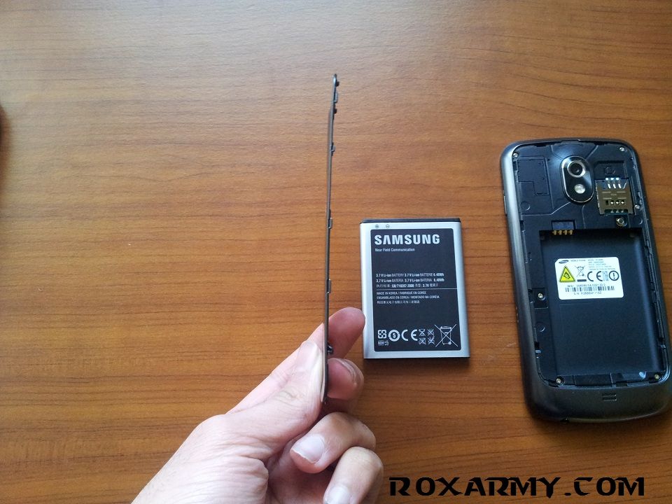 Arrière Samsung Galaxy Nexus + coque